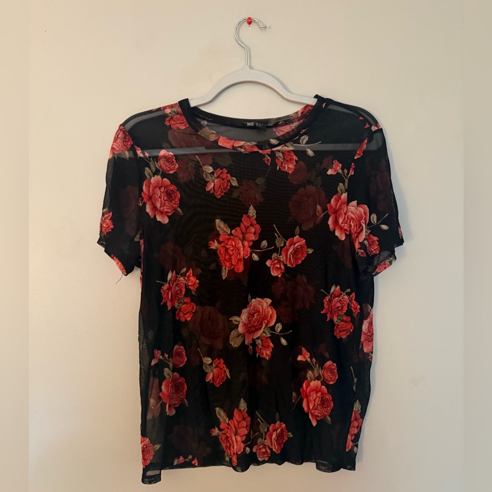 Forever 21 sheer floral top